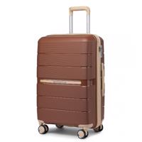 KONO British Traveller kabinový kufr polypropylen - hnědá/apricot - 36L K2392L