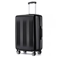 Kono elegantní příruční kufr ABS a PC s pruhy - 36L - černá KSK2483