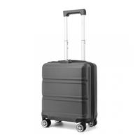 KONO Kabinové příruční zavazadlo s horizontálním designem - ABS - šedá - 25L K1871-1L