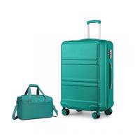 KONO Sada 2 zavazadel -  ABS kufr 96L s cestovní taškou 20L - tyrkysová