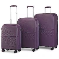 KONO travel set kufrů polypropylén - 40L, 68L, 97L - fialový K2393L-PE-20/24/28