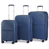 KONO travel set kufrů polypropylén BRITISH TRAVELLER - 40L, 68L, 97L - navy K2393L-NY-20/24/28