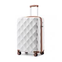 KONO ultralehký skořepinový kufr - ABS/polykarbonát - krémová - 34L K2395L