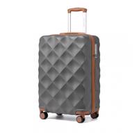 KONO ultralehký skořepinový kufr - ABS/polykarbonát - šedo hnědá - 34L K2395L