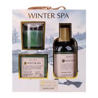 Koupelový set WINTER SPA v dárkovém balení s vonnou svíčkou - ACCENTRA