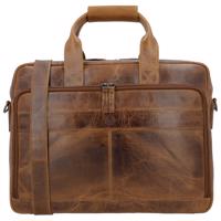 Kožená Business taška - Next Navajo - Hide & Stitches - 8 L - hnědá - 15,6” v dárkovém balení