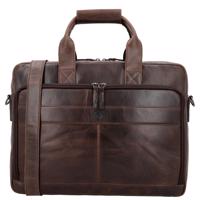 Kožená Business taška - Next Navajo - Hide & Stitches - 8 L - tmavě hnědá - 15,6” v dárkovém balení