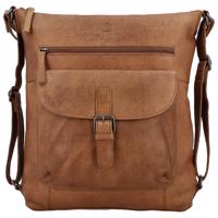 Kožená taška na rameno Hide & Stitches Paint Rock - koňaková