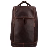 Kožený batoh Hide & Stitches Japura - 18,5 L - hnědý - 46x29x14 cm
