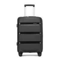 Lehký cestovní PP kufr Kono - černý - 55,8 L