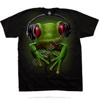 Liquid Blue Pánské bavlněné tričko Frog Rock Musica - černé Velikost: S