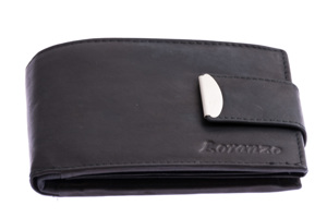 Loranzo Pánská peněženka s přezkou - černá