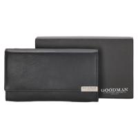 Luxusní kožená dámská peněženka Goodman v krabičce - černá
