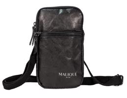 Malique dámská designová papírová crossbody taška D1091A - černá - 21 cm