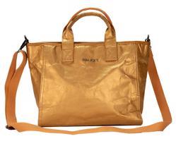 Malique dámská designová papírová taška D1111 - zlato žlutá - 25 cm