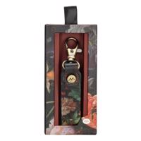 Micmacbags kožená klíčenka masterpiece - květinová