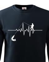 Mikina pro rybáře Tep / EKG rybáře s dopravou jen za 46 Kč