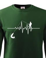 Mikina pro rybáře Tep / EKG rybáře s dopravou jen za 46 Kč