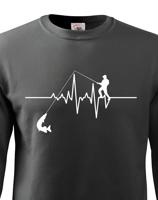 Mikina pro rybáře Tep / EKG rybáře s dopravou jen za 46 Kč
