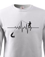 Mikina pro rybáře Tep / EKG rybáře s dopravou jen za 46 Kč