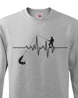 Mikina pro rybáře Tep / EKG rybáře s dopravou jen za 46 Kč