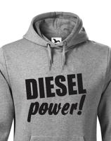 Mikina s kapucí s motivem Diesel power!