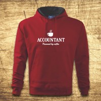 Mikina s kapucňou s motívom Accountant – Powered by coffee