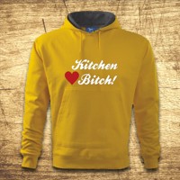 Mikina s kapucňou s motívom Kitchen bitch!