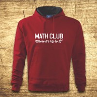 Mikina s kapucňou s motívom Math club