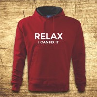 Mikina s kapucňou s motívom Relax, I can fix it