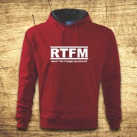 Mikina s kapucňou s motívom RTFM