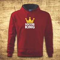 Mikina s kapucňou s motívom Soccer king