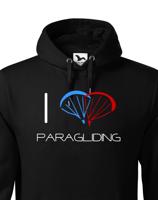 Mikina s motivem I love paragliding