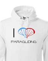 Mikina s motivem I love paragliding
