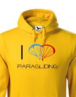 Mikina s motivem I love paragliding