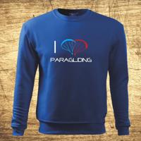 Mikina s motivem I love paragliding