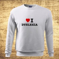 Mikina s motívom I love dyslexia