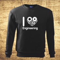 Mikina s motívom I love engineering