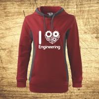 Mikina s motívom I love engineering