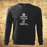 Mikina s motívom Keep calm and get Sherlock