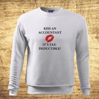 Mikina s motívom Kiss an accountant. It´s TAX – deductible!
