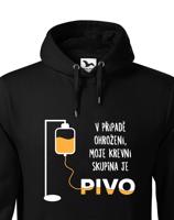 Mikina s pivním motivem Krevní skupina je pivo - ideální dárek