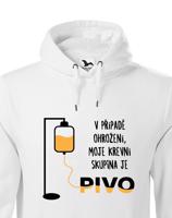 Mikina s pivním motivem Krevní skupina je pivo - ideální dárek