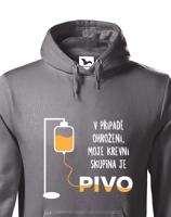 Mikina s pivním motivem Krevní skupina je pivo - ideální dárek