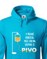 Mikina s pivním motivem Krevní skupina je pivo - ideální dárek