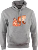 Mikina unisex Klárka - Drak oranžový