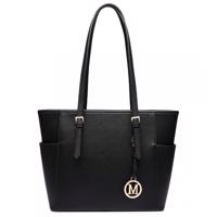 Miss Lulu dámská elegantní kabelka LT2141 - černá - 35 cm