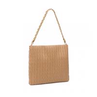 Miss Lulu reliéfní taška přes rameno s řetízkovým popruhem - camel LG2338