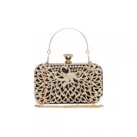 Miss Lulu společenská kamínková kabelka Diamonds - černá S2227