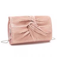 Miss Lulu společenská koktejlová kabelka s uzlem - růžová LH2252-PK